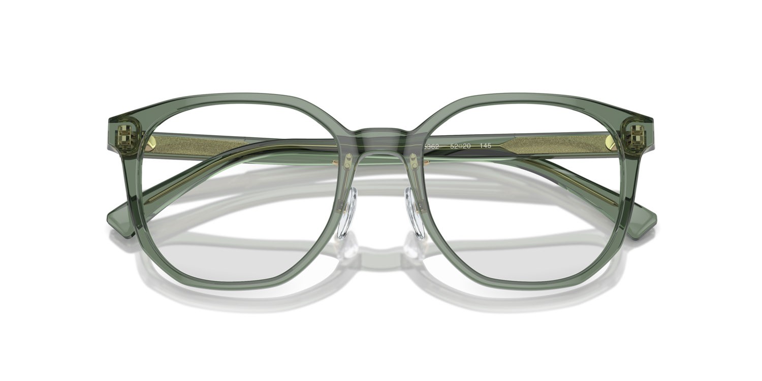 Occhiali da vista Emporio Armani EA 3241D (5362) colore verde trasparente lucido forma pantos lenti lente demo