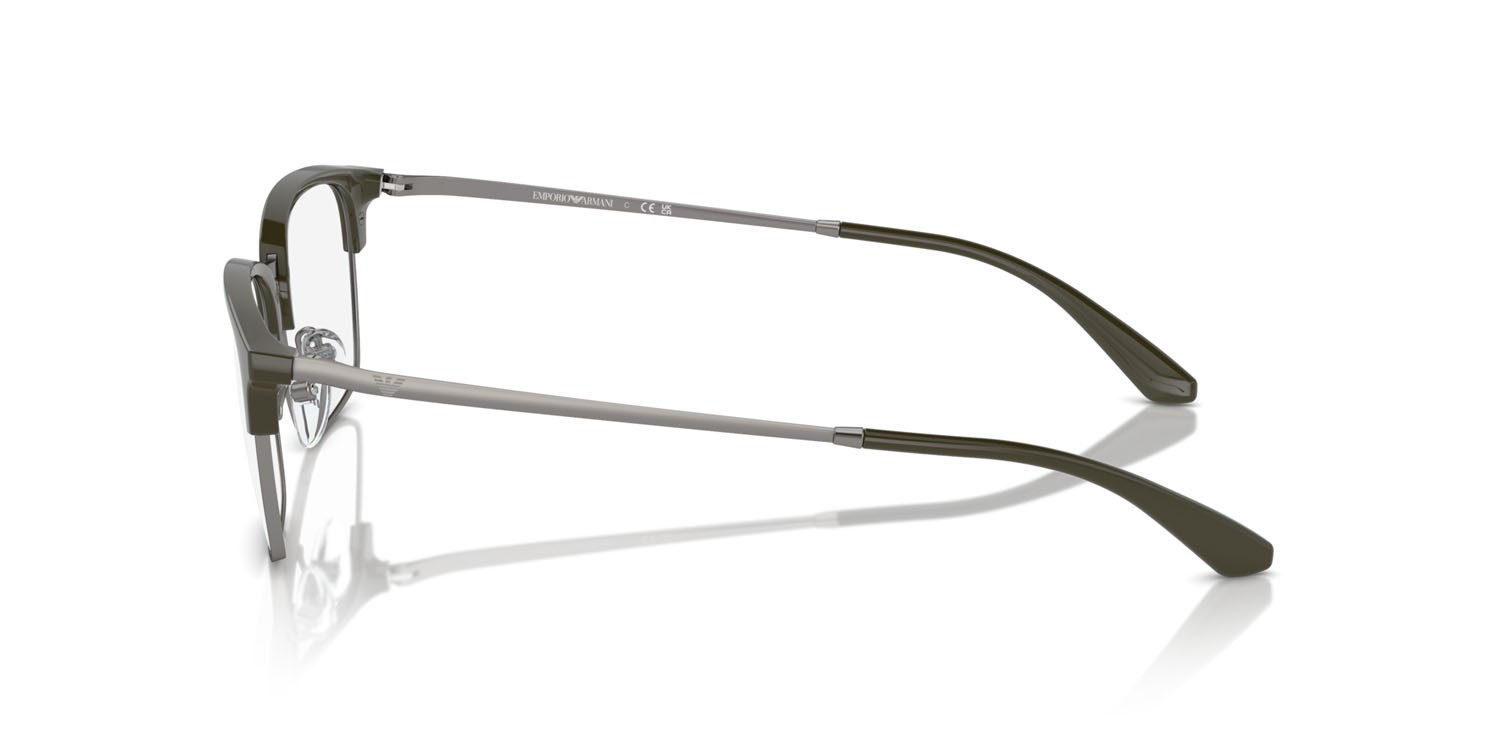 Brillen Emporio Armani EA 3243 (3003) farbe shiny green/matte gunmetal form quadratisch gläser lente demo