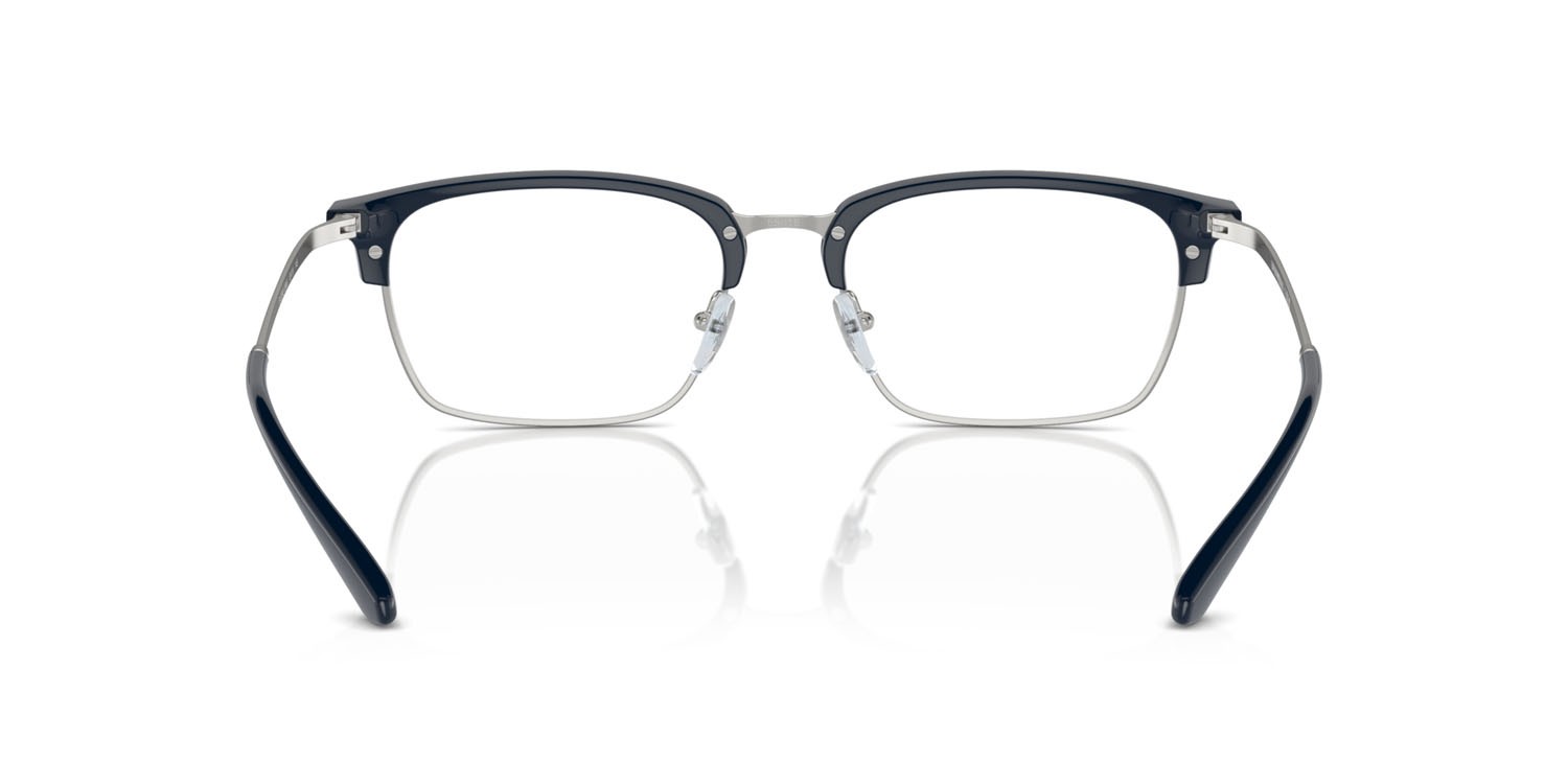 Occhiali da vista Emporio Armani EA 3243 (3045) colore shiny blue/matte silver forma quadrato lenti lente demo