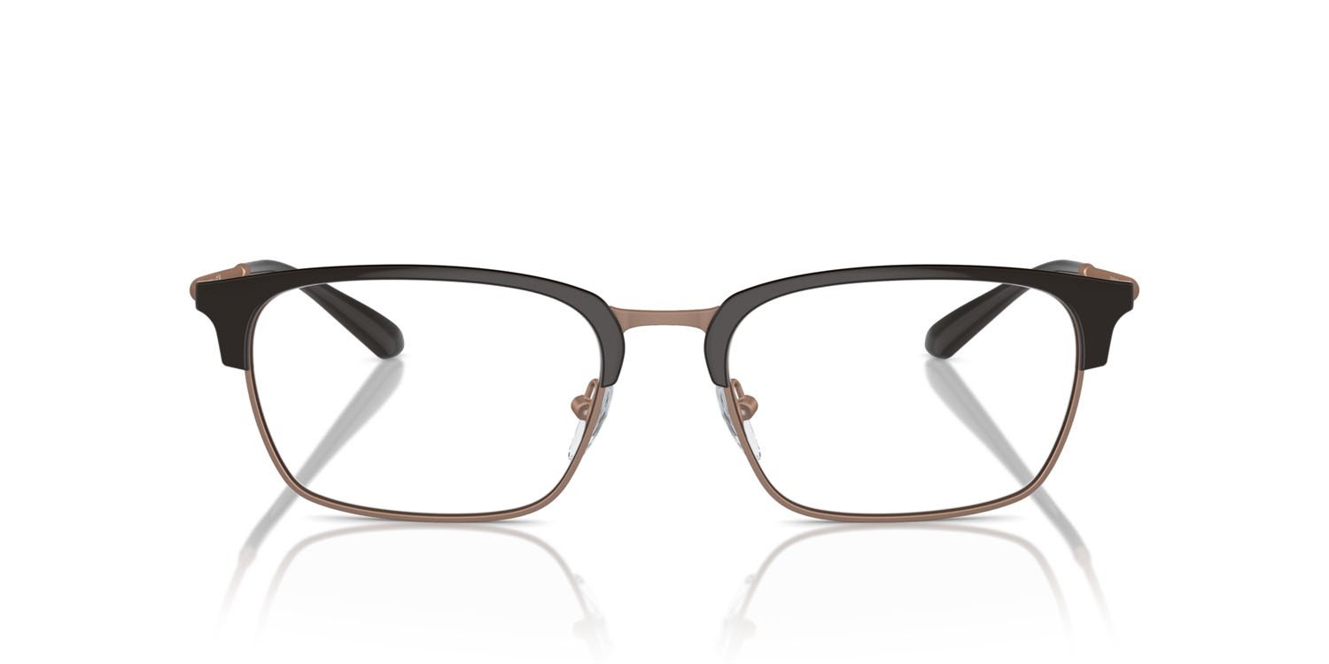 Occhiali da vista Emporio Armani EA 3243 (3201) colore shiny brown/matte pink gold forma quadrato lenti lente demo