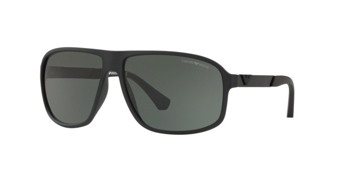 Sonnenbrillen Emporio Armani EA 4029 (504271) farbe matte black form quadratisch gläser green