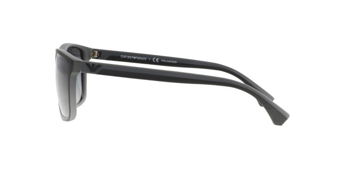 Occhiali da sole Emporio Armani EA 4033 (5229T3) colore black/grey rubber forma quadrato lenti polar grey gradient