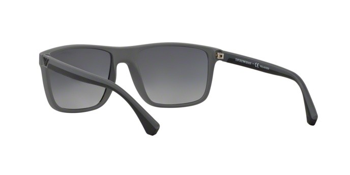 Occhiali da sole Emporio Armani EA 4033 (5229T3) colore black/grey rubber forma quadrato lenti polar grey gradient