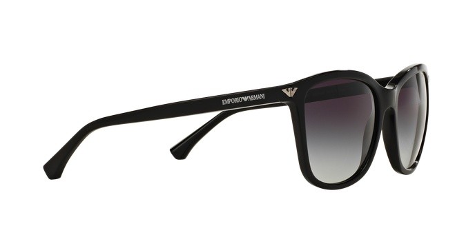 Sunglasses Emporio Armani EA 4060 (50178G) color black shape square lenses grey gradient