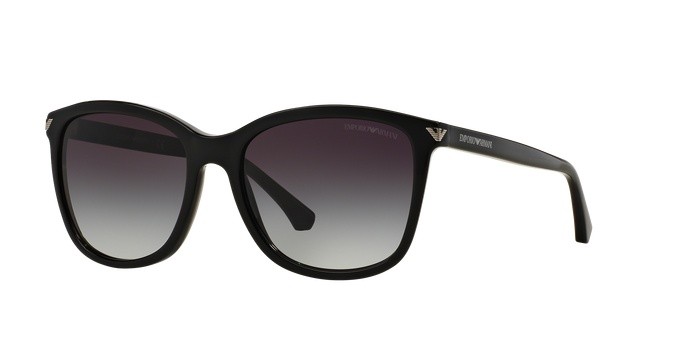 Sunglasses Emporio Armani EA 4060 (50178G) color black shape square lenses grey gradient