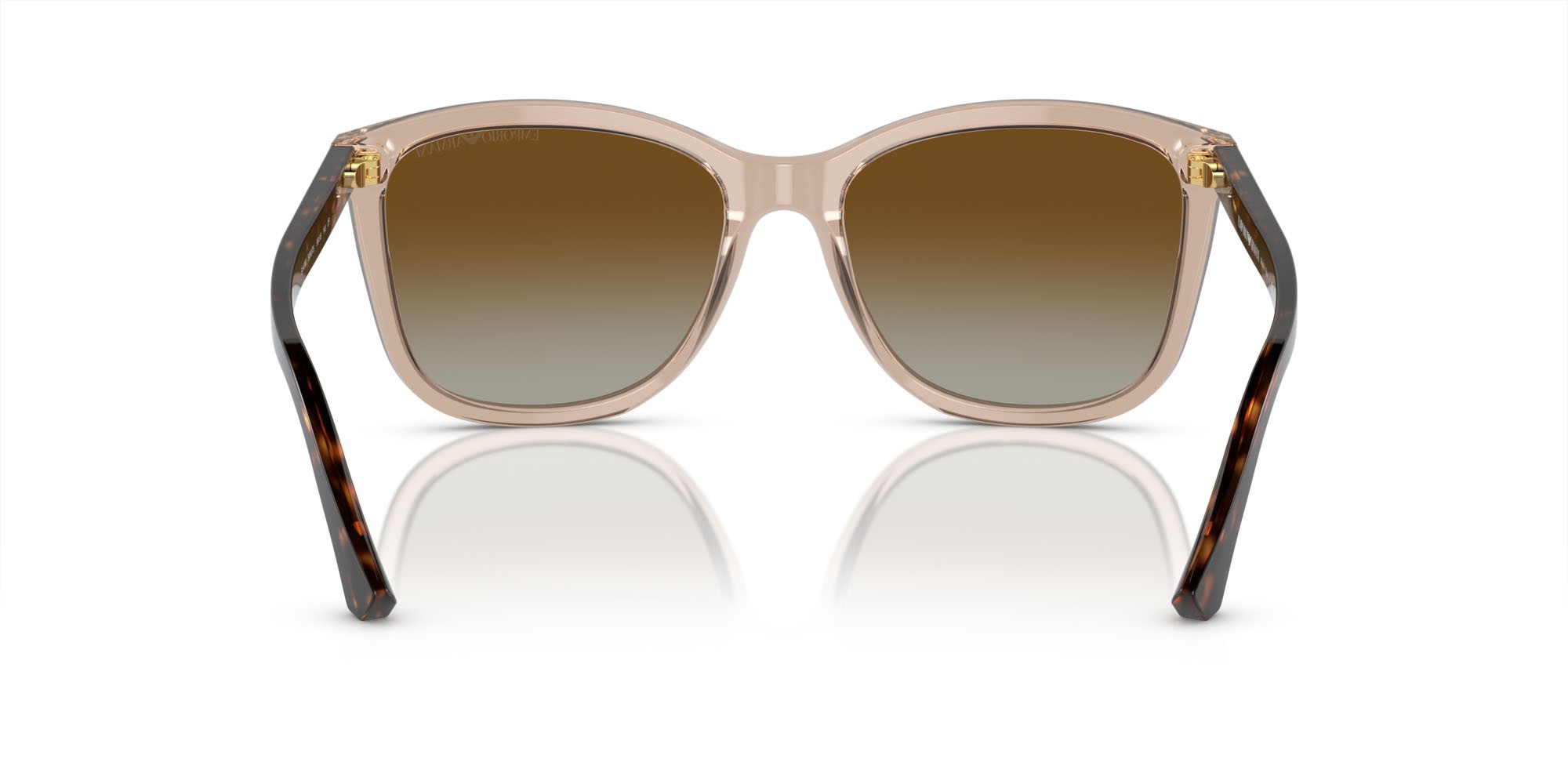 Sunglasses Emporio Armani EA 4060 (5850T5) color tundra trasparente shape square lenses polarizzata marrone sfumato