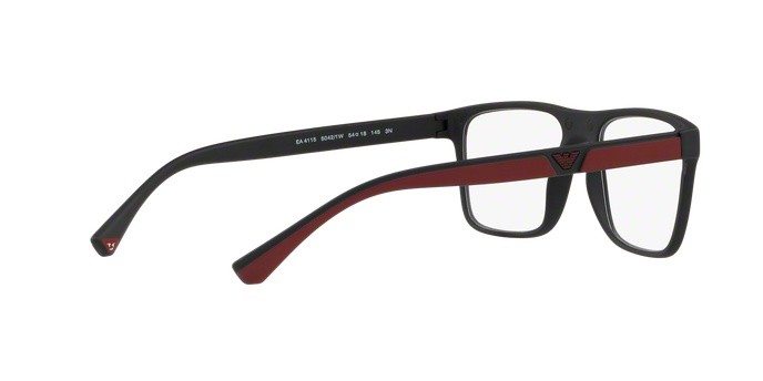 Occhiali da vista Emporio Armani EA 4115 (50421W) + Clip on colore matte black forma rettangolare lenti clear