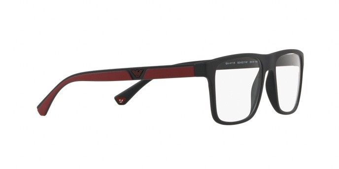 Occhiali da vista Emporio Armani EA 4115 (50421W) + Clip on colore matte black forma rettangolare lenti clear