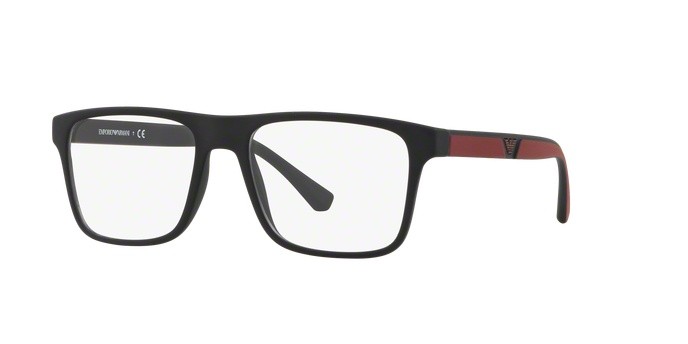 Occhiali da vista Emporio Armani EA 4115 (50421W) + Clip on colore matte black forma rettangolare lenti clear