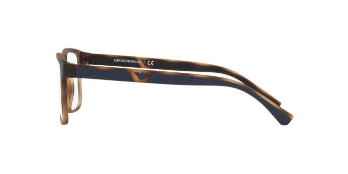 Occhiali da vista Emporio Armani EA 4115 (50891W) + Clip on colore matte havana forma rettangolare lenti clear