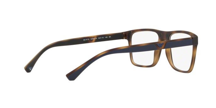 Occhiali da vista Emporio Armani EA 4115 (50891W) + Clip on colore matte havana forma rettangolare lenti clear