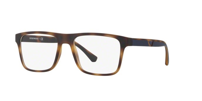 Occhiali da vista Emporio Armani EA 4115 (50891W) + Clip on colore matte havana forma rettangolare lenti clear