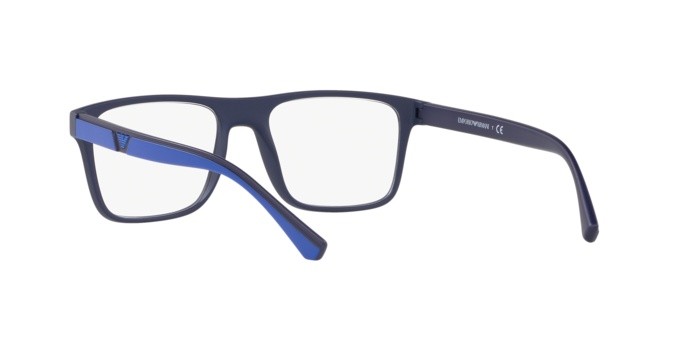 Eyeglasses Emporio Armani EA 4115 (57591W) + Clip on color matte dark blue shape rectangle lenses clear