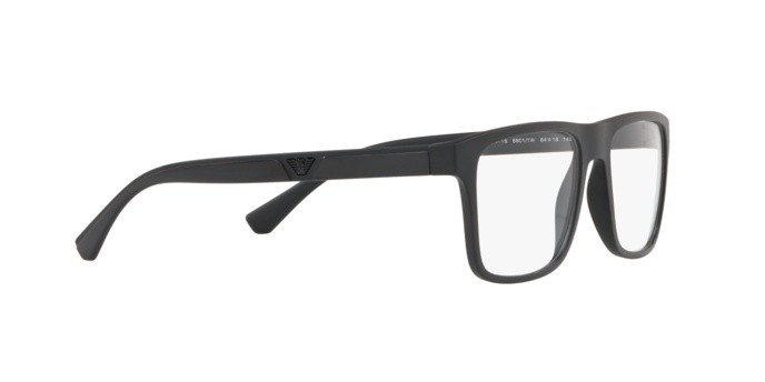 Occhiali da vista Emporio Armani EA 4115 (58011W) + Clip on colore matte black forma rettangolare lenti clear