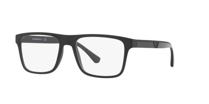 Occhiali da vista Emporio Armani EA 4115 (58011W) + Clip on colore matte black forma rettangolare lenti clear