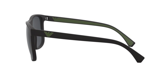 Occhiali da sole Emporio Armani EA 4129 (504287) colore matte black forma quadrato lenti grey
