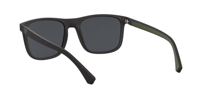 Occhiali da sole Emporio Armani EA 4129 (504287) colore matte black forma quadrato lenti grey