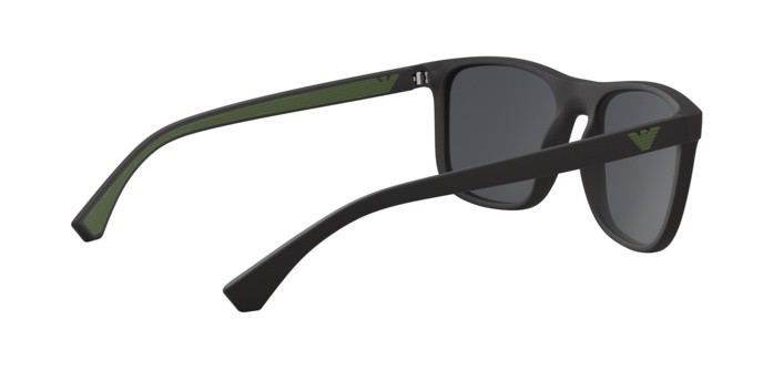 Occhiali da sole Emporio Armani EA 4129 (504287) colore matte black forma quadrato lenti grey