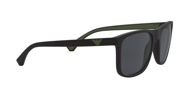 Occhiali da sole Emporio Armani EA 4129 (504287) colore matte black forma quadrato lenti grey