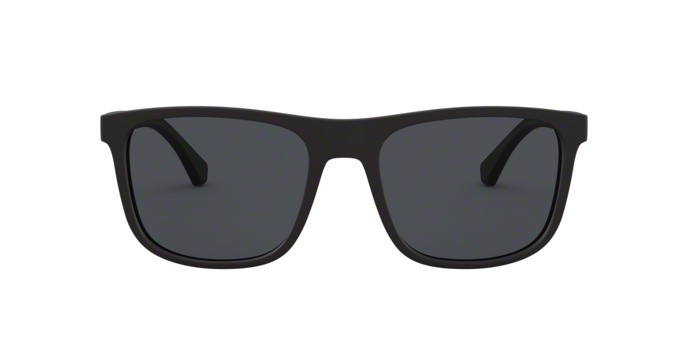 Occhiali da sole Emporio Armani EA 4129 (504287) colore matte black forma quadrato lenti grey