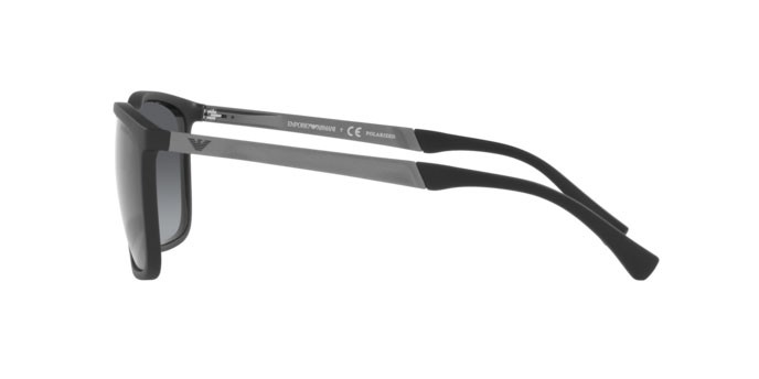 Sonnenbrillen Emporio Armani EA 4150 (5001T3) farbe matte black form rechteckig gläser polar gradient grey