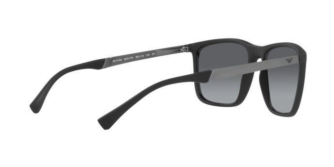 Sonnenbrillen Emporio Armani EA 4150 (5001T3) farbe matte black form rechteckig gläser polar gradient grey