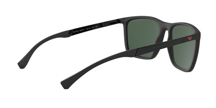 Sonnenbrillen Emporio Armani EA 4150 (506371) farbe black rubber form rechteckig gläser green