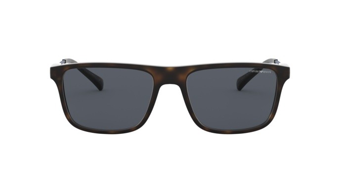 Sonnenbrillen Emporio Armani EA 4151 (50892V) farbe matte havana form rechteckig gläser polar blue