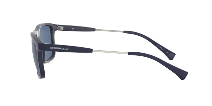 Occhiali da sole Emporio Armani EA 4151 (575480) colore matte blue forma rettangolare lenti dark blue