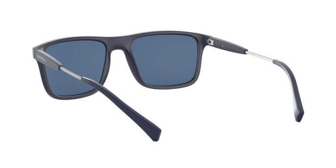 Occhiali da sole Emporio Armani EA 4151 (575480) colore matte blue forma rettangolare lenti dark blue