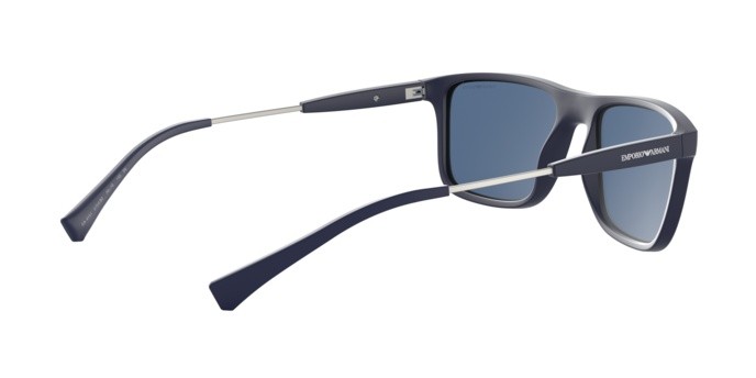Occhiali da sole Emporio Armani EA 4151 (575480) colore matte blue forma rettangolare lenti dark blue