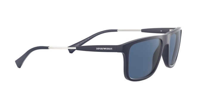 Occhiali da sole Emporio Armani EA 4151 (575480) colore matte blue forma rettangolare lenti dark blue