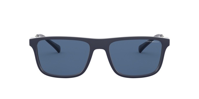 Occhiali da sole Emporio Armani EA 4151 (575480) colore matte blue forma rettangolare lenti dark blue