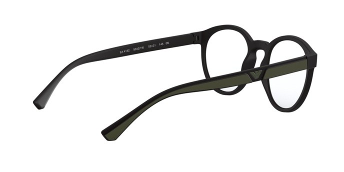 Eyeglasses Emporio Armani EA 4152 (50421W) + Clip on color matte black shape pantos lenses clear