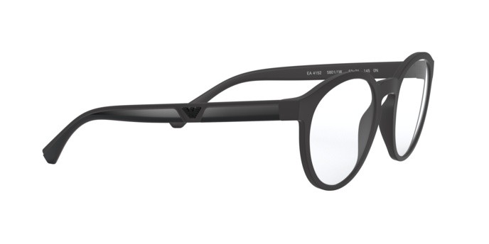 Occhiali da vista Emporio Armani EA 4152 (58011W) + Clip on colore matte black forma pantos lenti clear