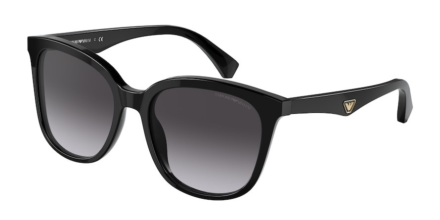Occhiali da sole Emporio Armani EA 4157 (50178G) colore black forma quadrato lenti gradient grey
