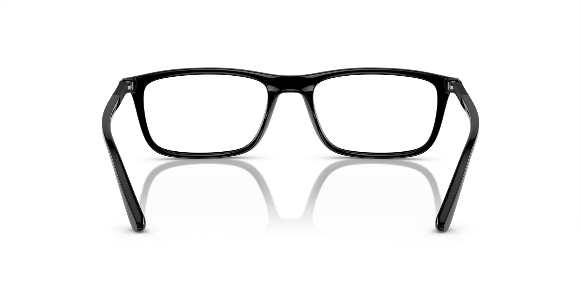 Occhiali da vista Emporio Armani EA 4160 (50011W) + Clip on colore nero lucido forma rettangolare lenti trasparente