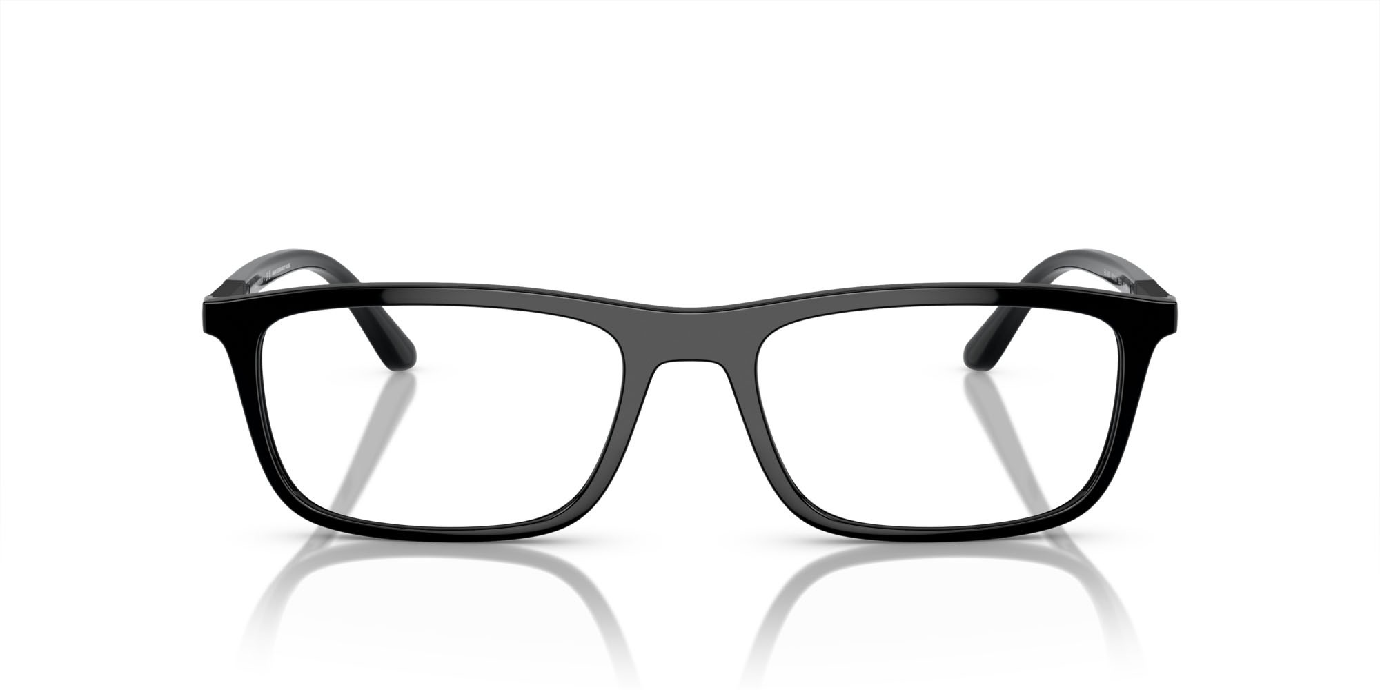 Occhiali da vista Emporio Armani EA 4160 (50011W) + Clip on colore nero lucido forma rettangolare lenti trasparente