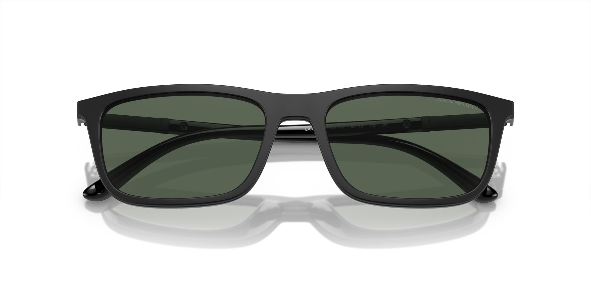 Occhiali da vista Emporio Armani EA 4160 (50011W) + Clip on colore nero lucido forma rettangolare lenti trasparente
