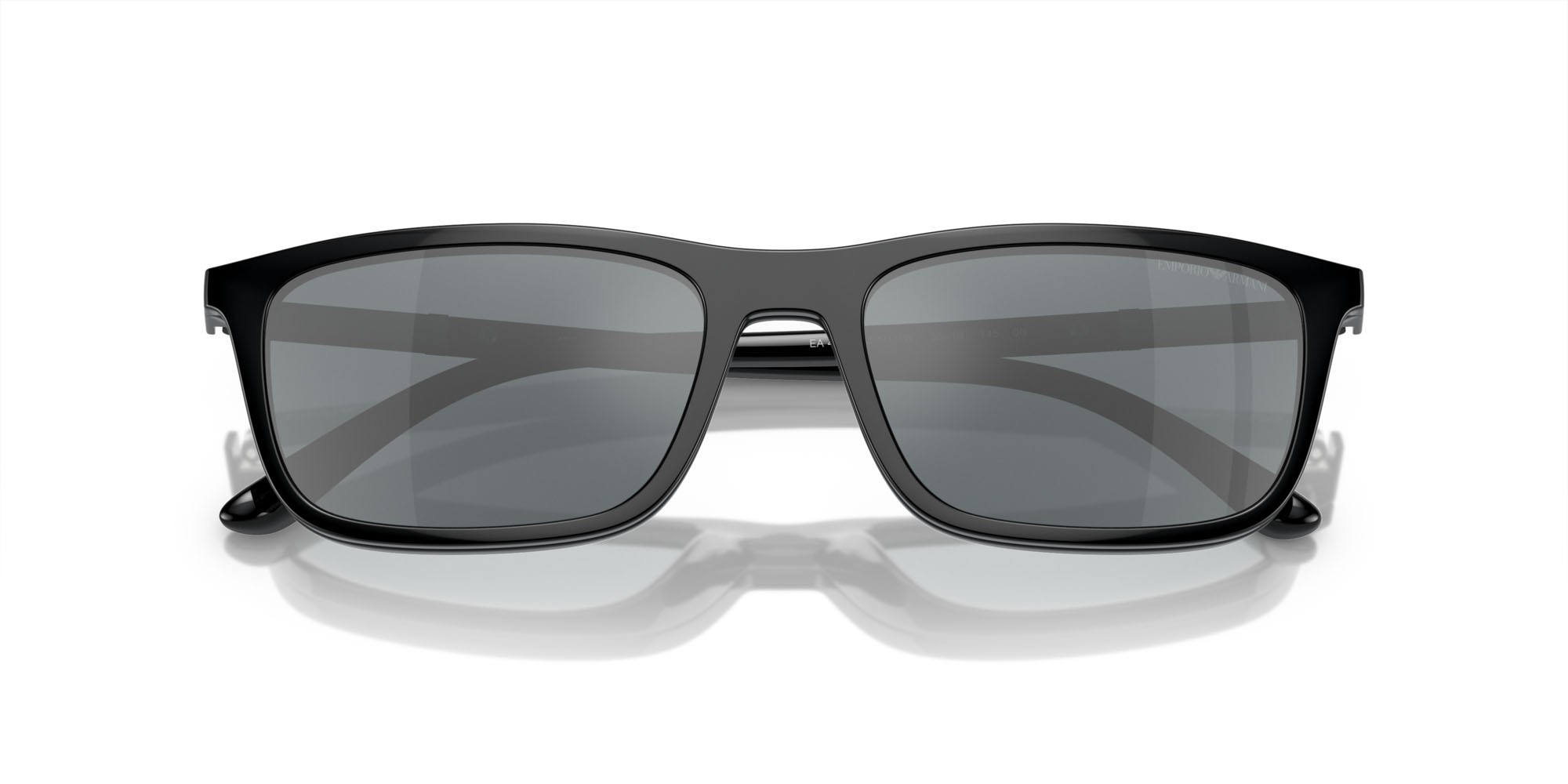 Occhiali da vista Emporio Armani EA 4160 (50011W) + Clip on colore nero lucido forma rettangolare lenti trasparente