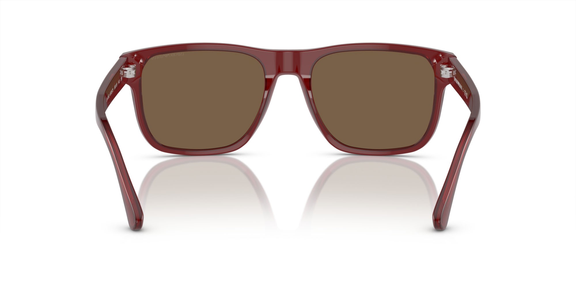 Sonnenbrillen Emporio Armani EA 4163 (507573) farbe bordeaux trasparente form quadratisch gläser marrone scuro