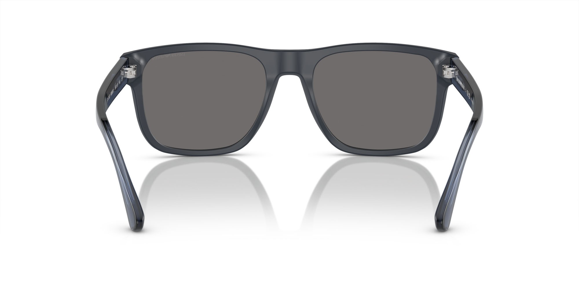 Occhiali da sole Emporio Armani EA 4163 (508881) colore blu opaco forma quadrato lenti polar grigio scuro