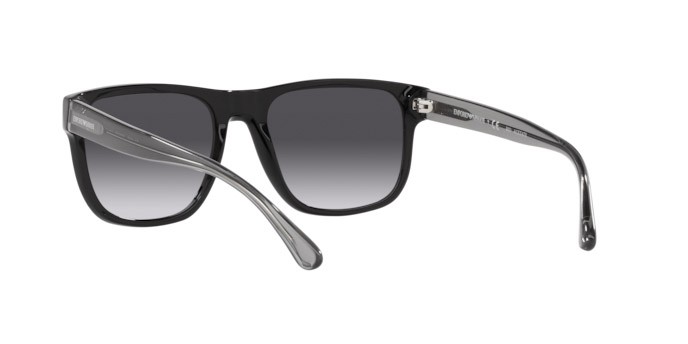 Occhiali da sole Emporio Armani EA 4163 (58758G) colore black forma quadrato lenti gradient grey