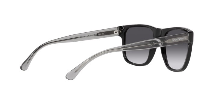Occhiali da sole Emporio Armani EA 4163 (58758G) colore black forma quadrato lenti gradient grey