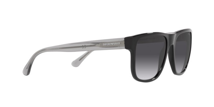 Occhiali da sole Emporio Armani EA 4163 (58758G) colore black forma quadrato lenti gradient grey
