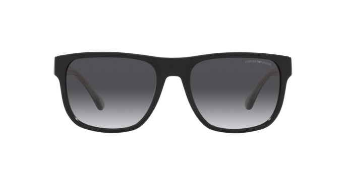 Occhiali da sole Emporio Armani EA 4163 (58758G) colore black forma quadrato lenti gradient grey