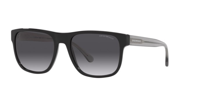 Occhiali da sole Emporio Armani EA 4163 (58758G) colore black forma quadrato lenti gradient grey