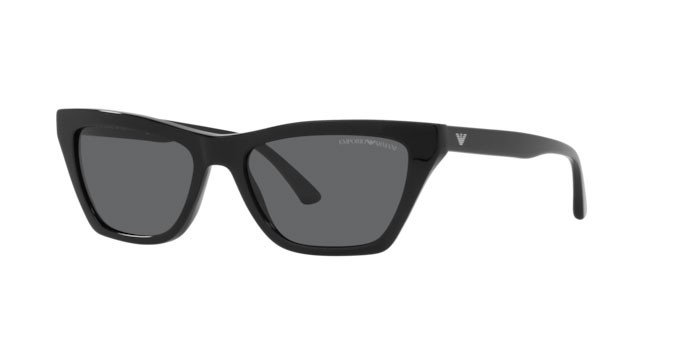 Sonnenbrillen Emporio Armani EA 4169 (587587) farbe black form cat-eye gläser dark grey