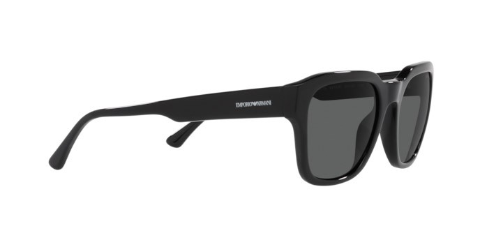 Sonnenbrillen Emporio Armani EA 4175 (587587) farbe shiny black form quadratisch gläser dark grey