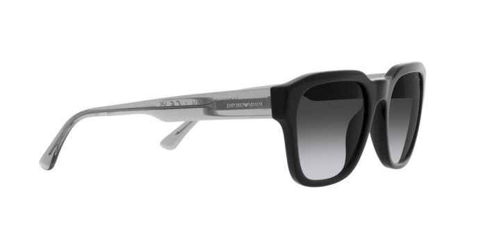 Sonnenbrillen Emporio Armani EA 4175 (58758G) farbe nero lucido form quadratisch gläser grigio sfumato